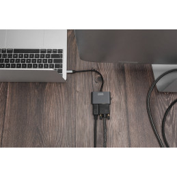 Digitus DA-70827 videokaapeli-adapteri 0,2 m USB Type-C DisplayPort + VGA Musta