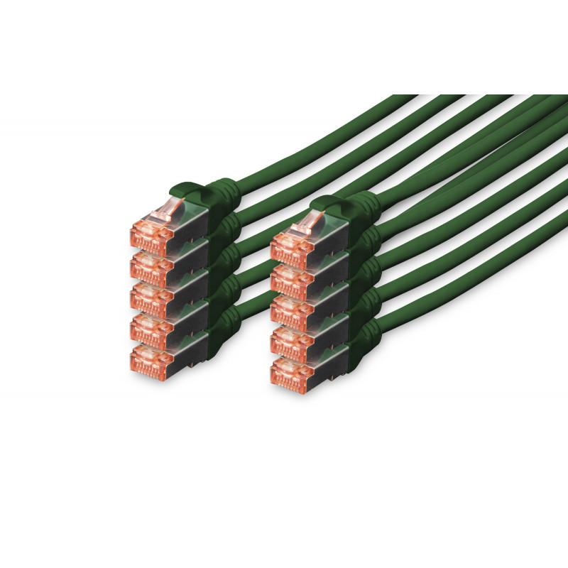 Digitus DK-1644-010-G-10 verkkokaapeli Vihreä 1 m Cat6 S FTP (S-STP)
