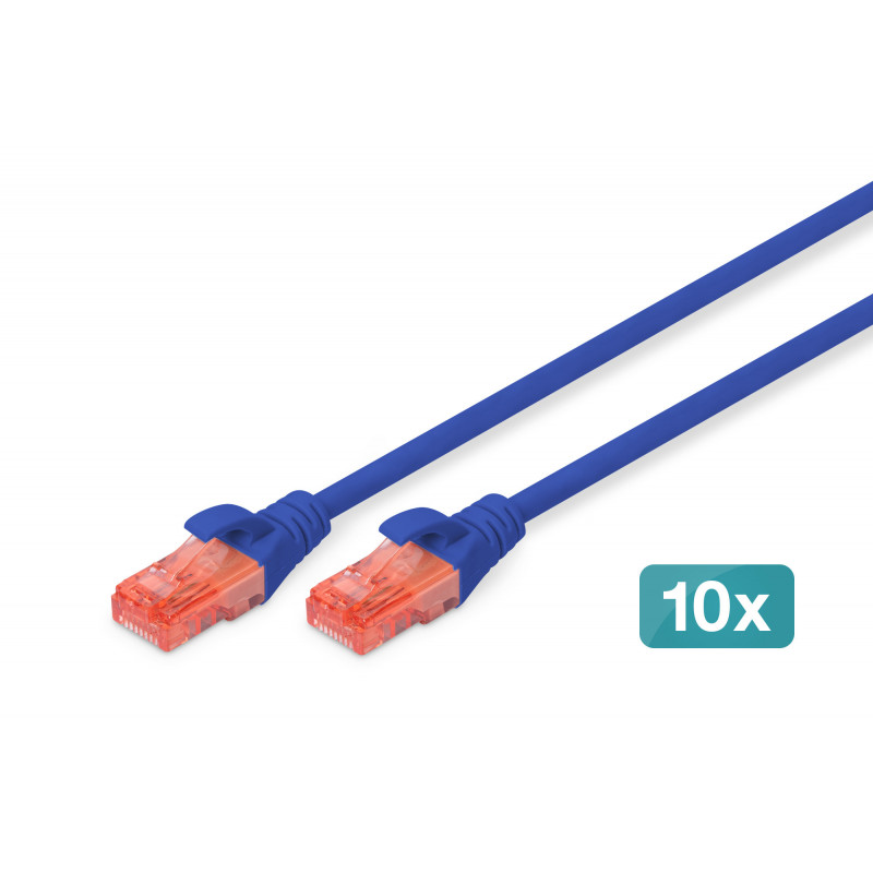 Digitus DK-1617-050-B-10 verkkokaapeli Sininen 5 m Cat6 U UTP (UTP)
