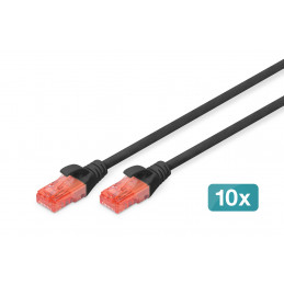 Digitus DK-1617-050-BL-10 verkkokaapeli Musta 5 m Cat6 U UTP (UTP)