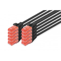Digitus DK-1617-050-BL-10 verkkokaapeli Musta 5 m Cat6 U UTP (UTP)