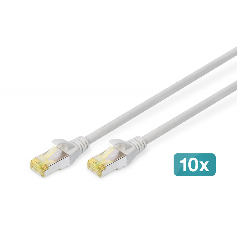 Digitus DK-1644-A-0025-10 verkkokaapeli Harmaa 0,25 m Cat6a S FTP (S-STP)