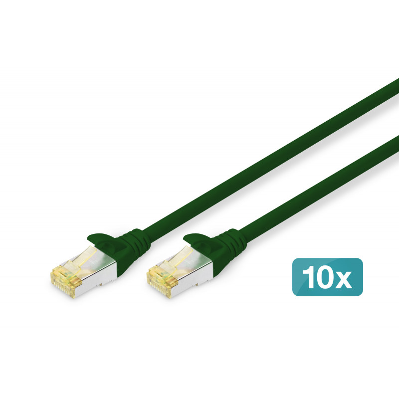 Digitus DK-1644-A-005-G-10 verkkokaapeli Vihreä 0,5 m Cat6a S FTP (S-STP)