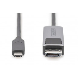 Digitus DB-300334-010-S videokaapeli-adapteri 1 m USB Type-C DisplayPort Musta