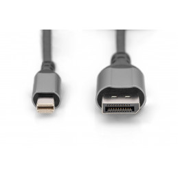 Digitus DB-340106-020-S DisplayPort-kaapeli 2 m Mini DisplayPort Musta