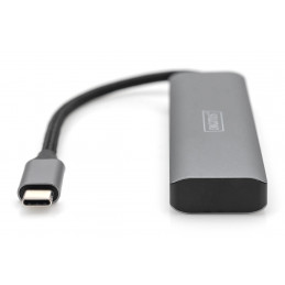 Digitus DA-70245 keskitin USB 3.2 Gen 1 (3.1 Gen 1) Type-C 10000 Mbit s Harmaa