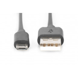 Digitus AK-300110-018-S USB-kaapeli 1,8 m USB 2.0 USB A Micro-USB B Musta