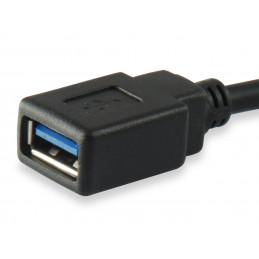 Equip 133455 USB-kaapeli 0,15 m USB 3.2 Gen 1 (3.1 Gen 1) USB C USB A Musta