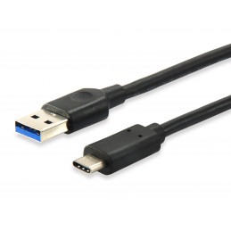 Equip 12834107 USB-kaapeli 1 m USB 3.2 Gen 2 (3.1 Gen 2) USB A USB C Musta