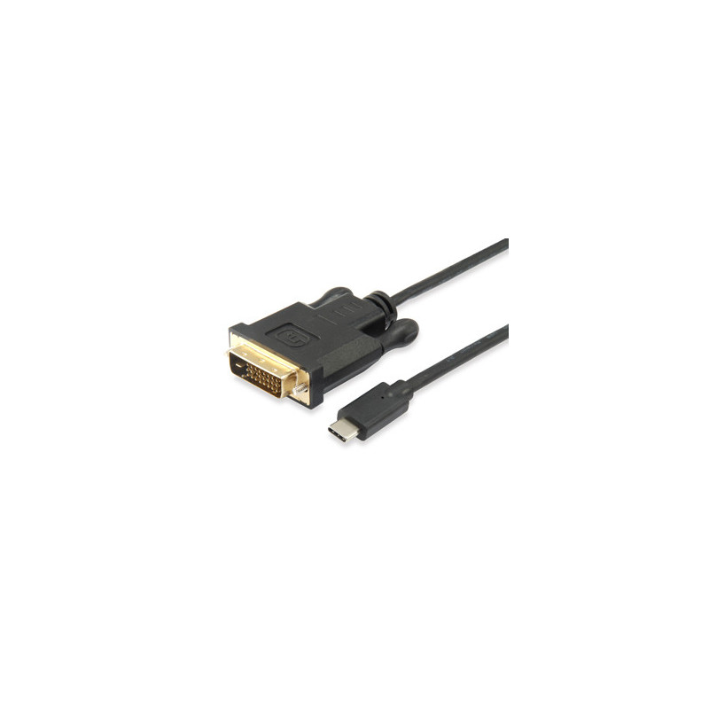 Equip 133468 videokaapeli-adapteri 1,8 m USB Type-C DVI-D Musta