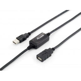 Equip 133310 USB-kaapeli 10 m USB 2.0 USB A Musta