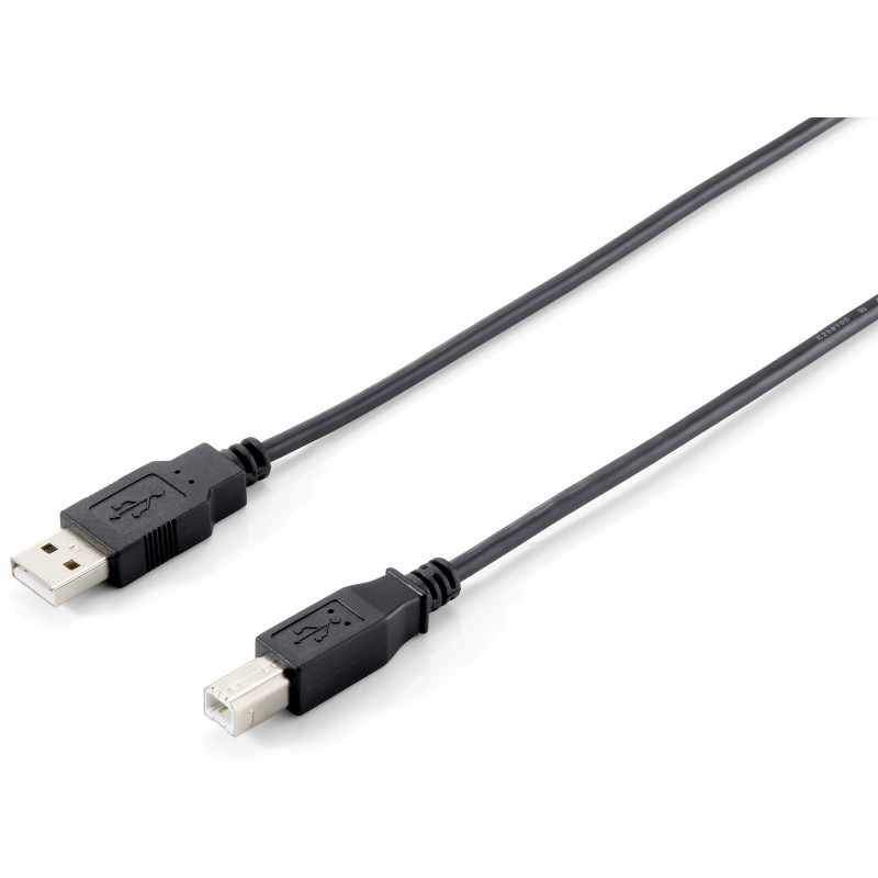 Equip 128863 USB-kaapeli 1 m USB 2.0 USB A USB B Musta