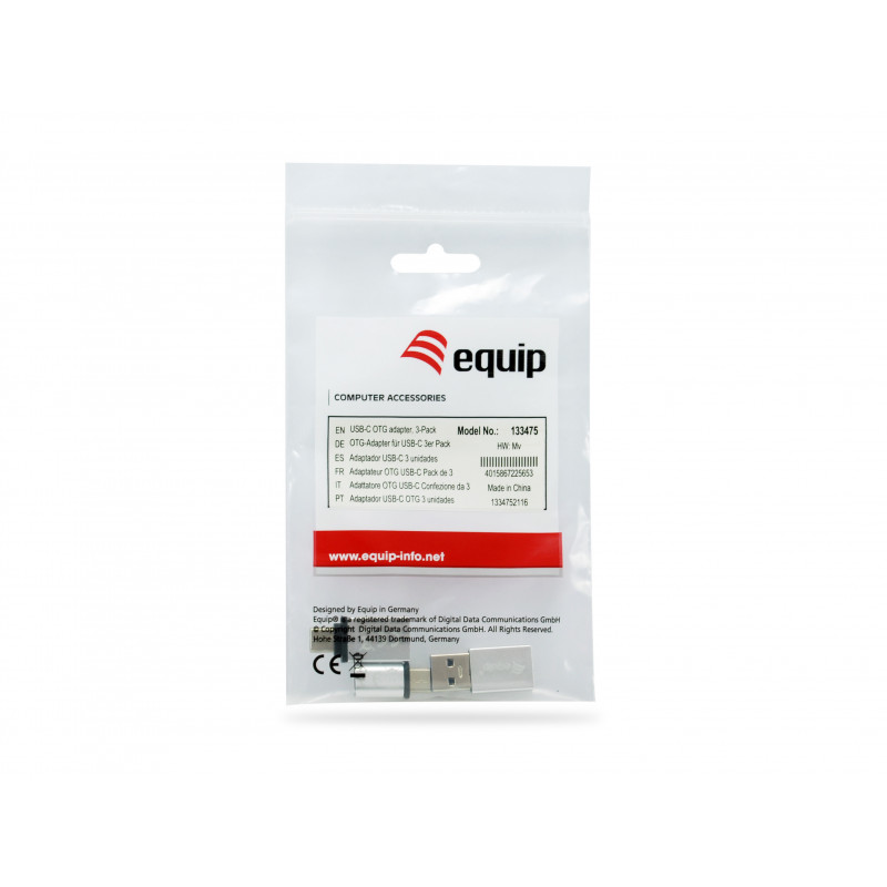 Equip 133475 kaapelin sukupuolenvaihtaja USB C, USB C, USB A USB A, Micro-USB, USB C Hopea