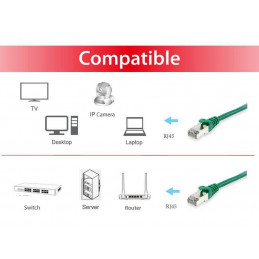 Equip 606404 verkkokaapeli Vihreä 2 m Cat6a S FTP (S-STP)