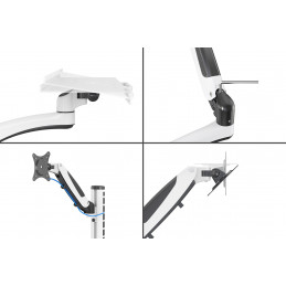 Digitus DA-90451 All-in-one tietokoneen  työaseman kiinnitys & teline 8 kg Musta, Valkoinen 81,3 cm (32")