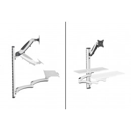 Digitus DA-90451 All-in-one tietokoneen  työaseman kiinnitys & teline 8 kg Musta, Valkoinen 81,3 cm (32")