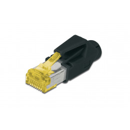 Digitus CAT6A liitinjohto RJ-45 Musta, Keltainen