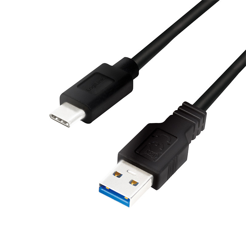 LogiLink CU0167 USB-kaapeli 0,5 m USB 3.2 Gen 1 (3.1 Gen 1) USB A USB C Musta