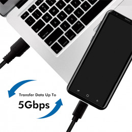 LogiLink CU0167 USB-kaapeli 0,5 m USB 3.2 Gen 1 (3.1 Gen 1) USB A USB C Musta