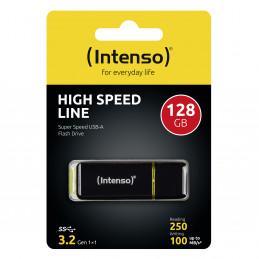 Intenso High Speed Line USB-muisti 128 GB USB A-tyyppi 3.2 Gen 1 (3.1 Gen 1) Musta, Keltainen