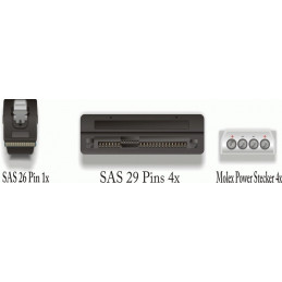 DeLOCK Cable mini SAS 26pin - 4x SAS 29 pin (SFF 8086 SFF 8482 + Power) 50cm SATA-kaapeli 0,5 m