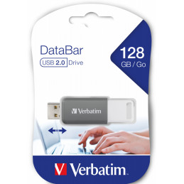Verbatim V DataBar USB-muisti 128 GB USB A-tyyppi 2.0 Harmaa