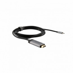 Verbatim 49144 videokaapeli-adapteri 1,5 m USB Type-C HDMI Musta, Hopea
