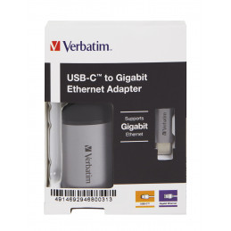 Verbatim 49146 keskitin USB 3.2 Gen 1 (3.1 Gen 1) Type-C 1000 Mbit s Musta, Hopea