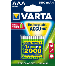 Varta Ready2Use HR03 4pcs Ladattava akku AAA Nikkelimetallihybridi (NiMH)