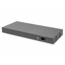 Digitus DN-95342-1 verkkokytkin Hallitsematon Fast Ethernet (10 100) 1U Musta, Hopea