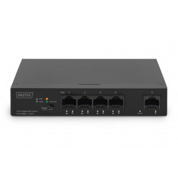 Digitus DN-95330-1 verkkokytkin Hallitsematon Gigabit Ethernet (10 100 1000) Power over Ethernet -tuki Musta