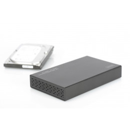 Digitus DA-71106 tallennusaseman kotelo HDD- SSD-kotelo Musta 2.5 3.5"