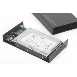 Digitus DA-71106 tallennusaseman kotelo HDD- SSD-kotelo Musta 2.5 3.5"