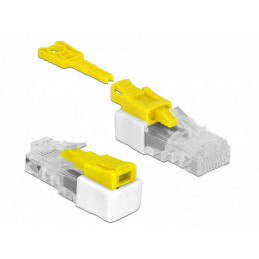 DeLOCK 85334 liitinjohto RJ45 Valkoinen, Keltainen