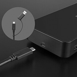Lindy DST-Pro Universal Telakointi USB 3.2 Gen 2 (3.1 Gen 2) Type-C Musta