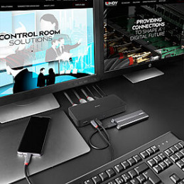 Lindy DST-Pro Universal Telakointi USB 3.2 Gen 2 (3.1 Gen 2) Type-C Musta