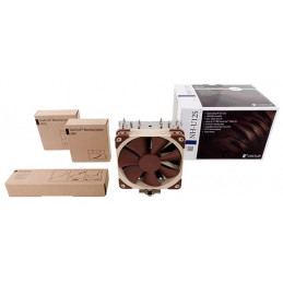 Noctua NH-U12S Tietokoneen jäähdytysjärjestelmä Suoritin Jäähdytin 12 cm Ruskea, Ruostumaton teräs