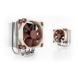 Noctua NH-U9S Tietokoneen jäähdytysjärjestelmä Suoritin Jäähdytin 9,2 cm Ruskea, Metallinen