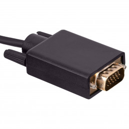 Akyga AK-AV-17 videokaapeli-adapteri 1,5 m VGA (D-Sub) USB Type-C Musta