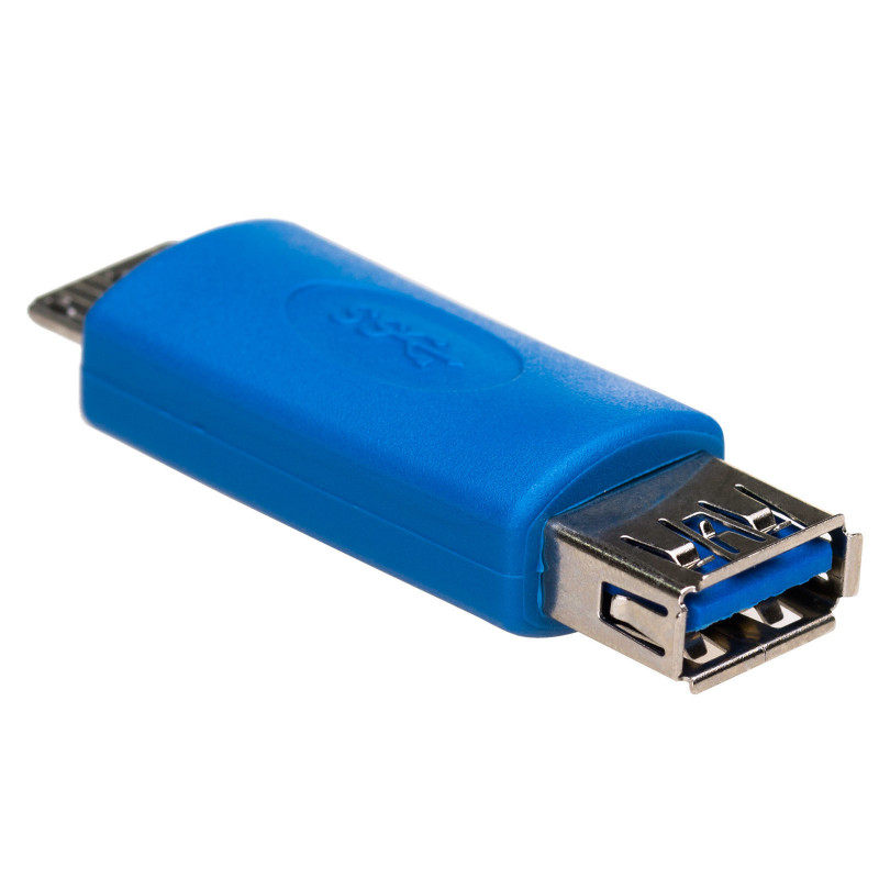 Akyga AK-AD-25 kaapelin sukupuolenvaihtaja usb type A usb type micro-B Sininen