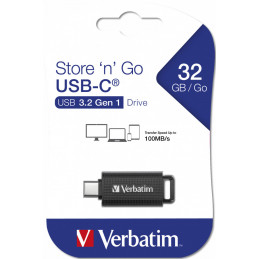 Verbatim Store 'n' Go USB-muisti 128 GB USB Type-C 3.2 Gen 1 (3.1 Gen 1) Musta