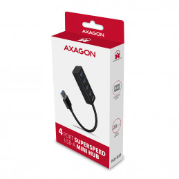 Axagon HUE-M1A keskitin USB 3.2 Gen 1 (3.1 Gen 1) Type-A 5000 Mbit s Musta