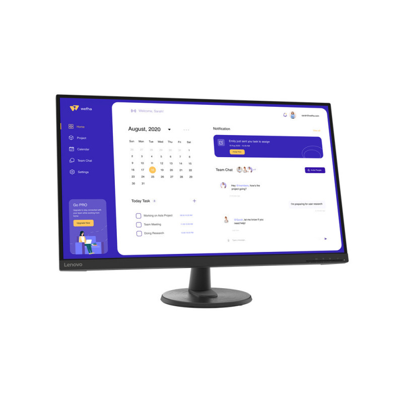 Lenovo D32u-40 80 cm (31.5") 3840 x 2160 pikseliä 4K Ultra HD LED Musta