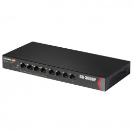 Edimax GS-3008P verkkokytkin Hallittu Gigabit Ethernet (10 100 1000) Power over Ethernet -tuki Musta