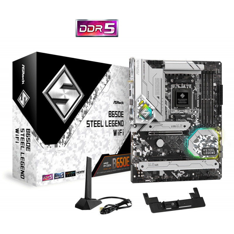 Asrock B650E Steel Legend WiFi AMD B650 Pistoke AM5 ATX