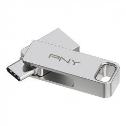 PNY DUO LINK USB-muisti 128 GB USB Type-A   USB Type-C 3.2 Gen 1 (3.1 Gen 1) Ruostumaton teräs