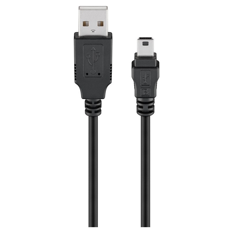 Goobay 45740 USB-kaapeli 1 m USB 2.0 USB A Mini-USB B Musta