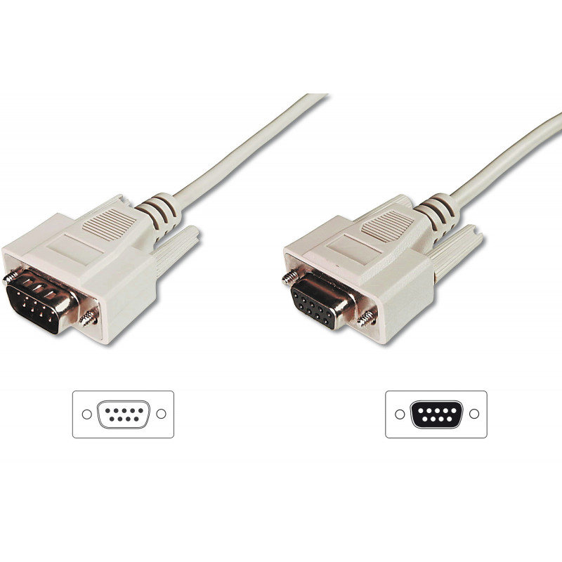 Digitus AK-610203-020-E sarjakaapeli Beige 2 m DB9