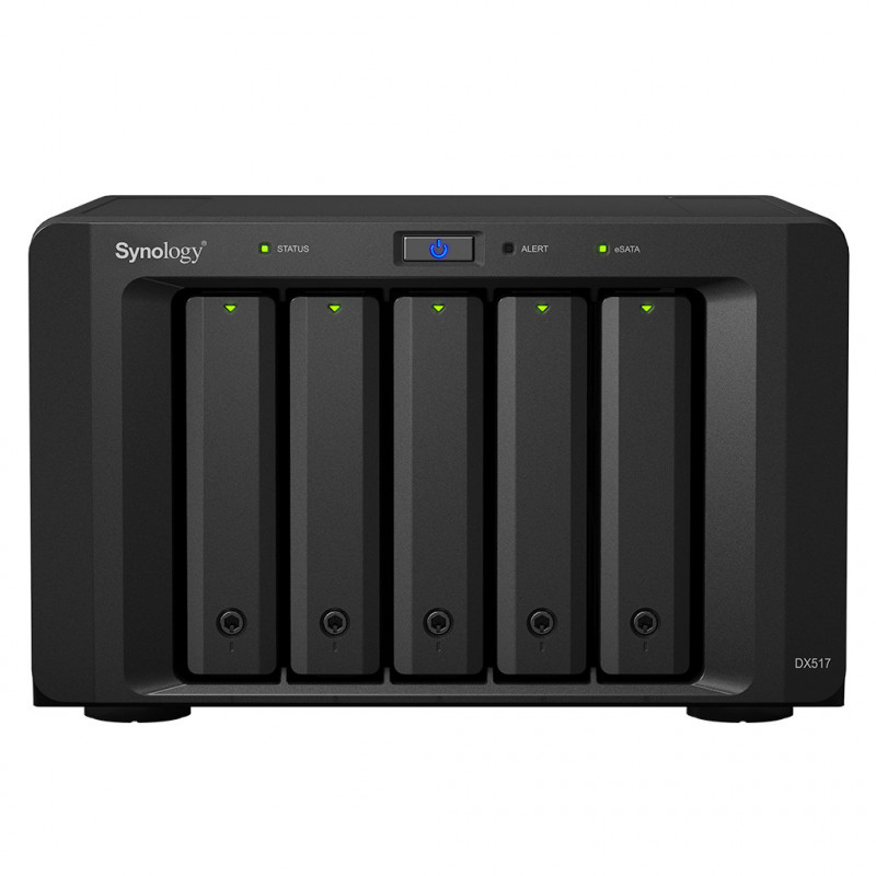 Synology DX517 levyjärjestelmä Työpöytä Musta