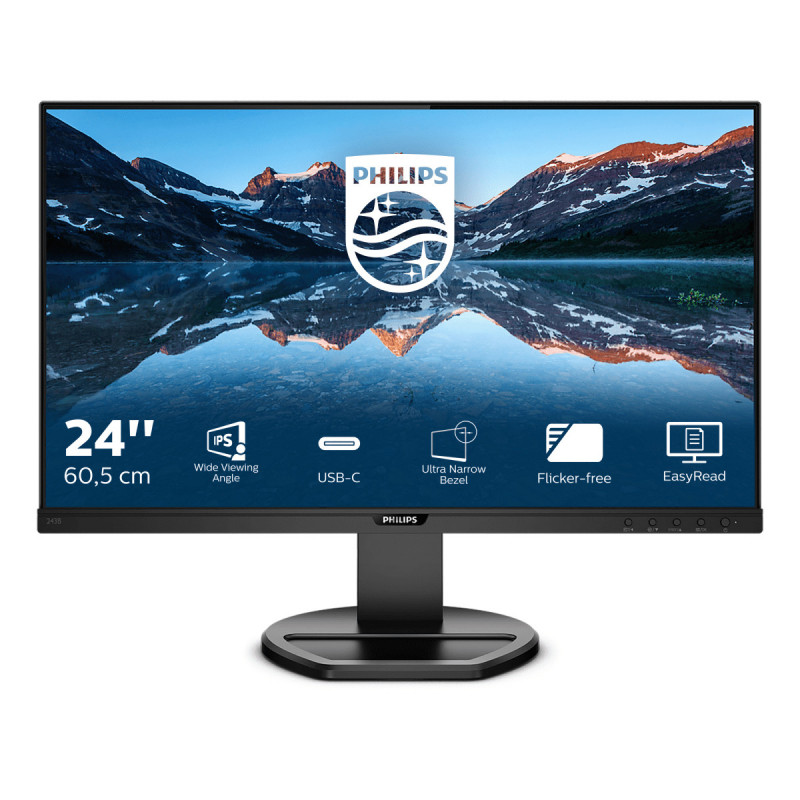 Philips B Line 243B9 00 tietokoneen litteä näyttö 60,5 cm (23.8") 1920 x 1080 pikseliä Full HD LED Musta